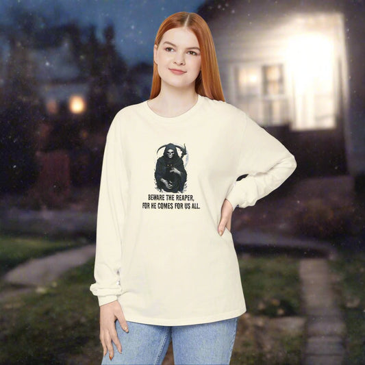 Grim Reaper Cat — Long Sleeve Tee
