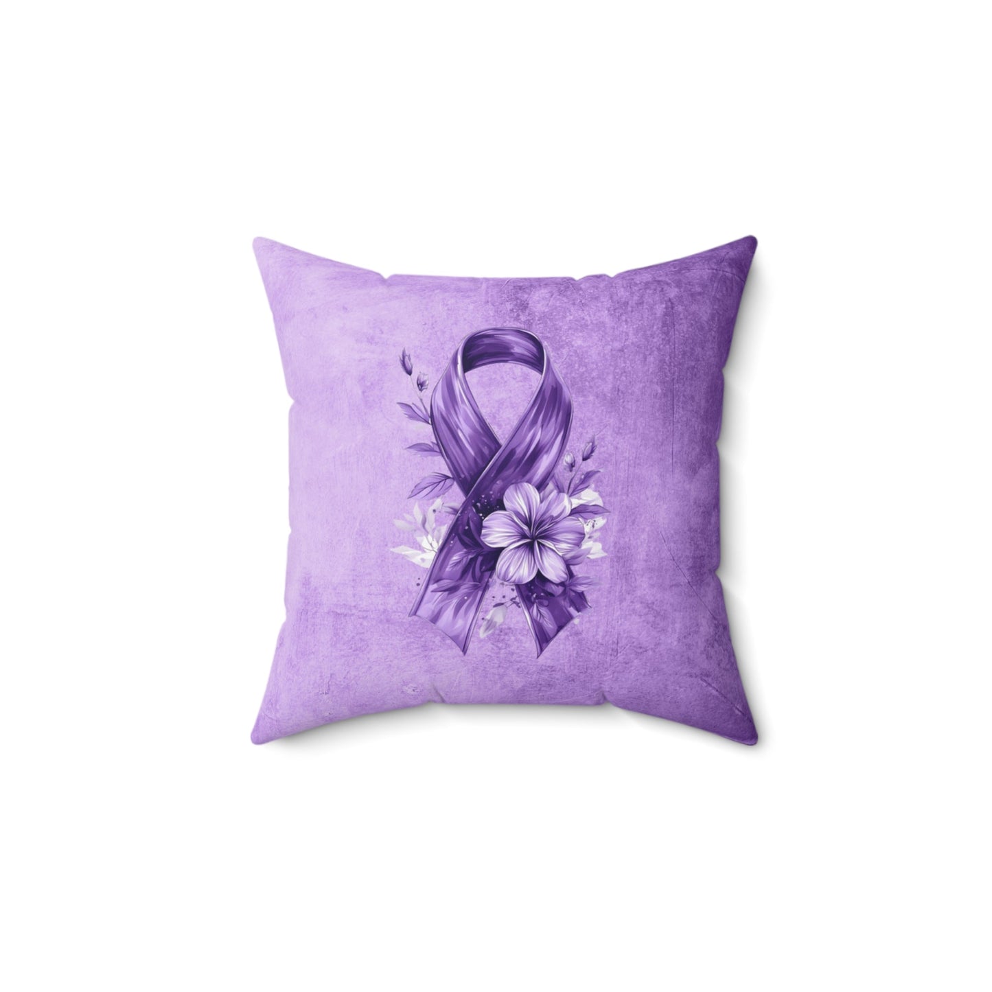 Grungy Purple Ribbon Decorative Pillow, Home Decor