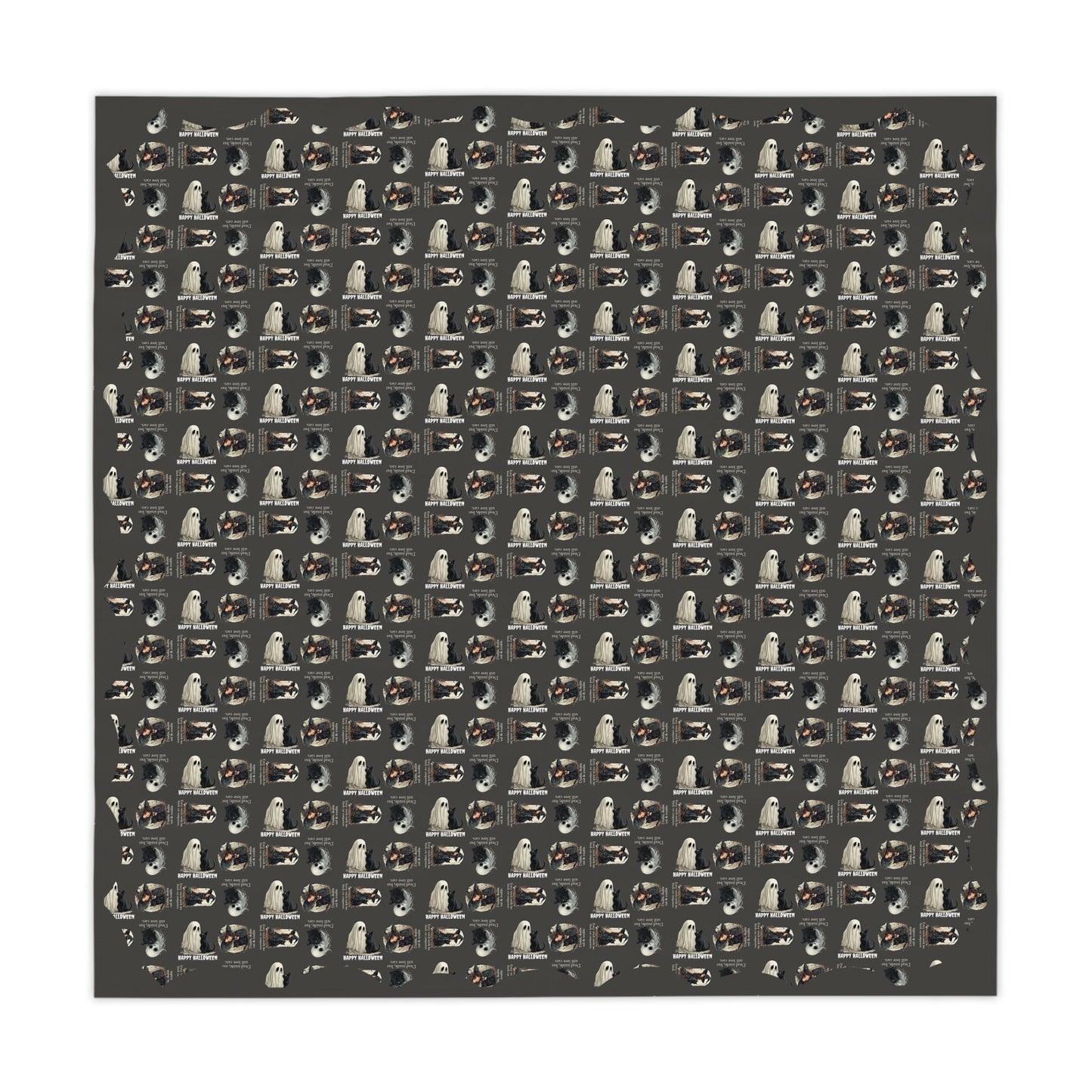 Halloween Cat Pattern Tablecloth, Holiday Entertaining Style