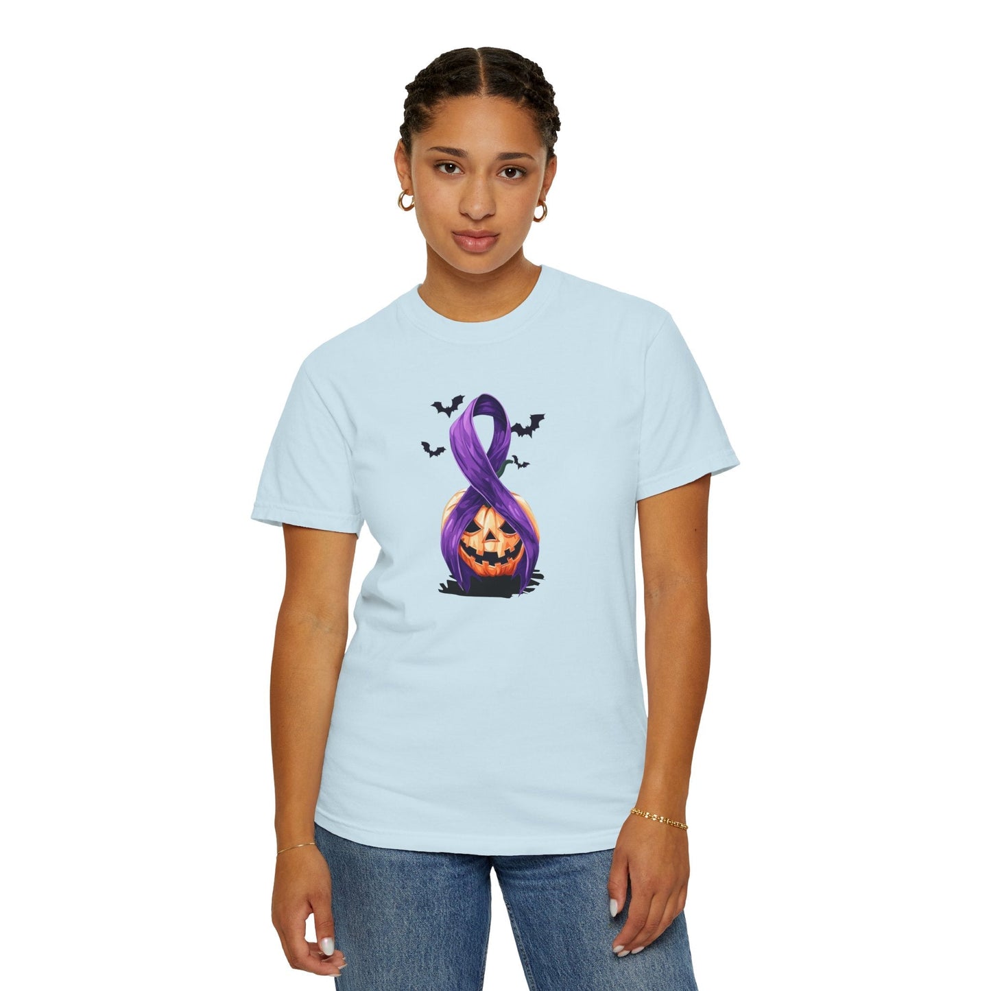 Spooky Season, Still Strong — Purple Ribbon Halloween Tee