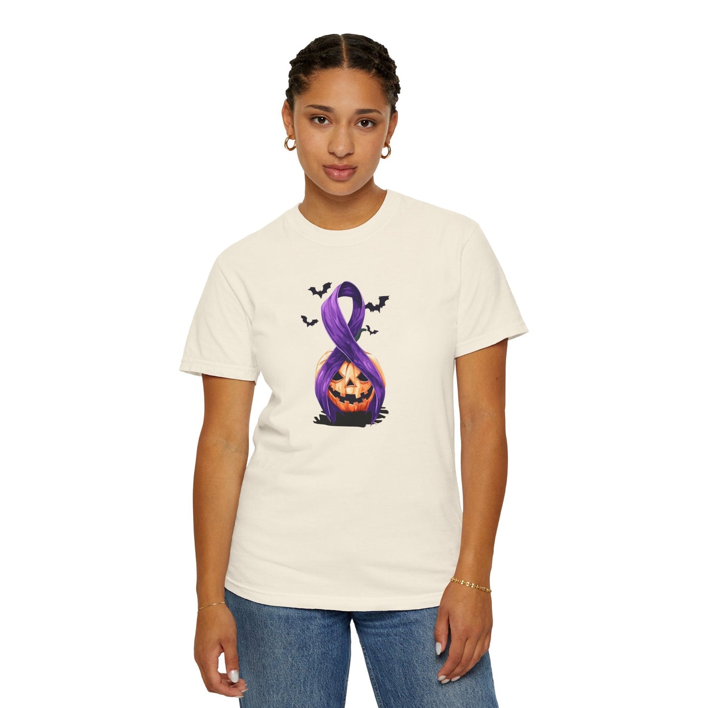 Spooky Season, Still Strong — Purple Ribbon Halloween Tee
