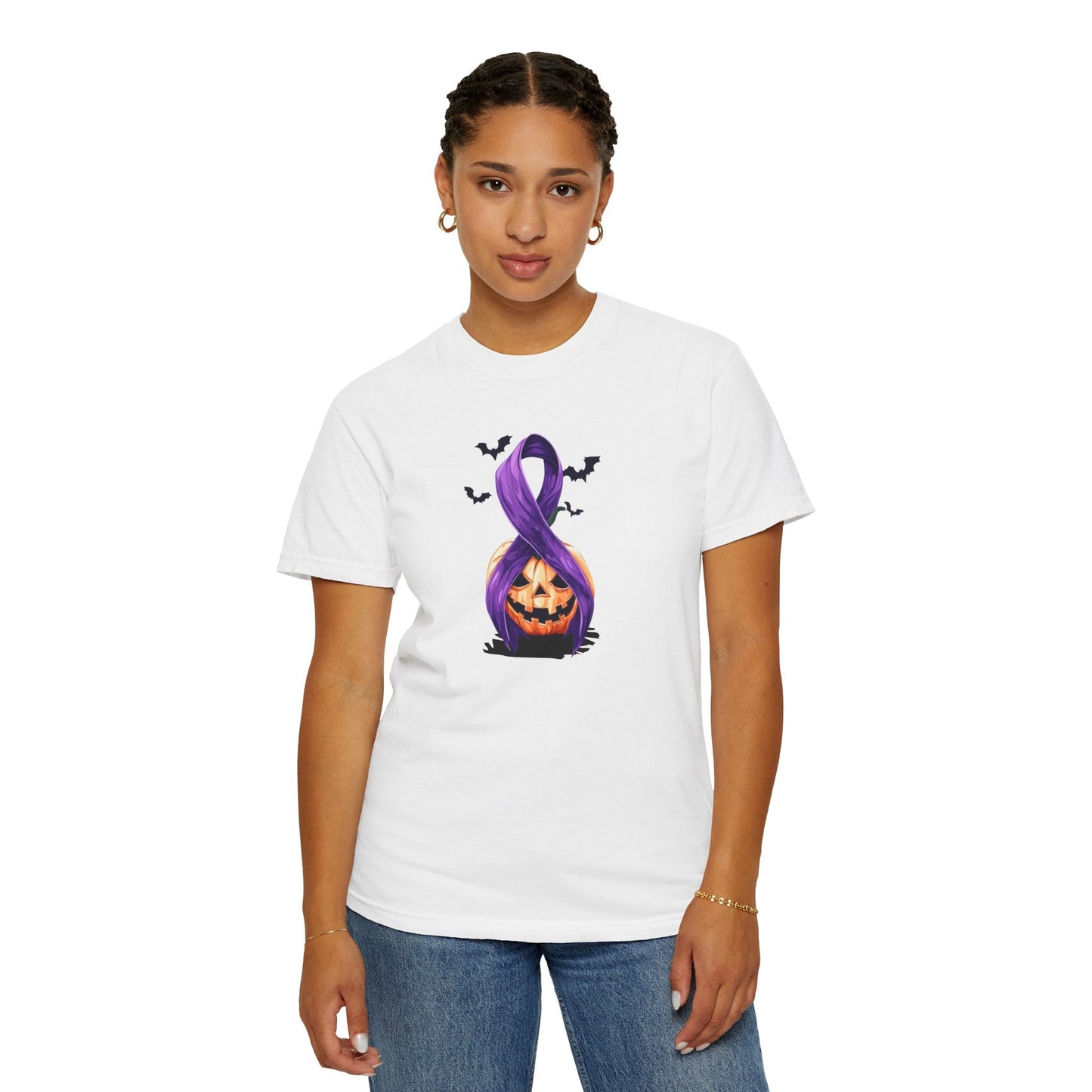 Spooky Season, Still Strong — Purple Ribbon Halloween Tee