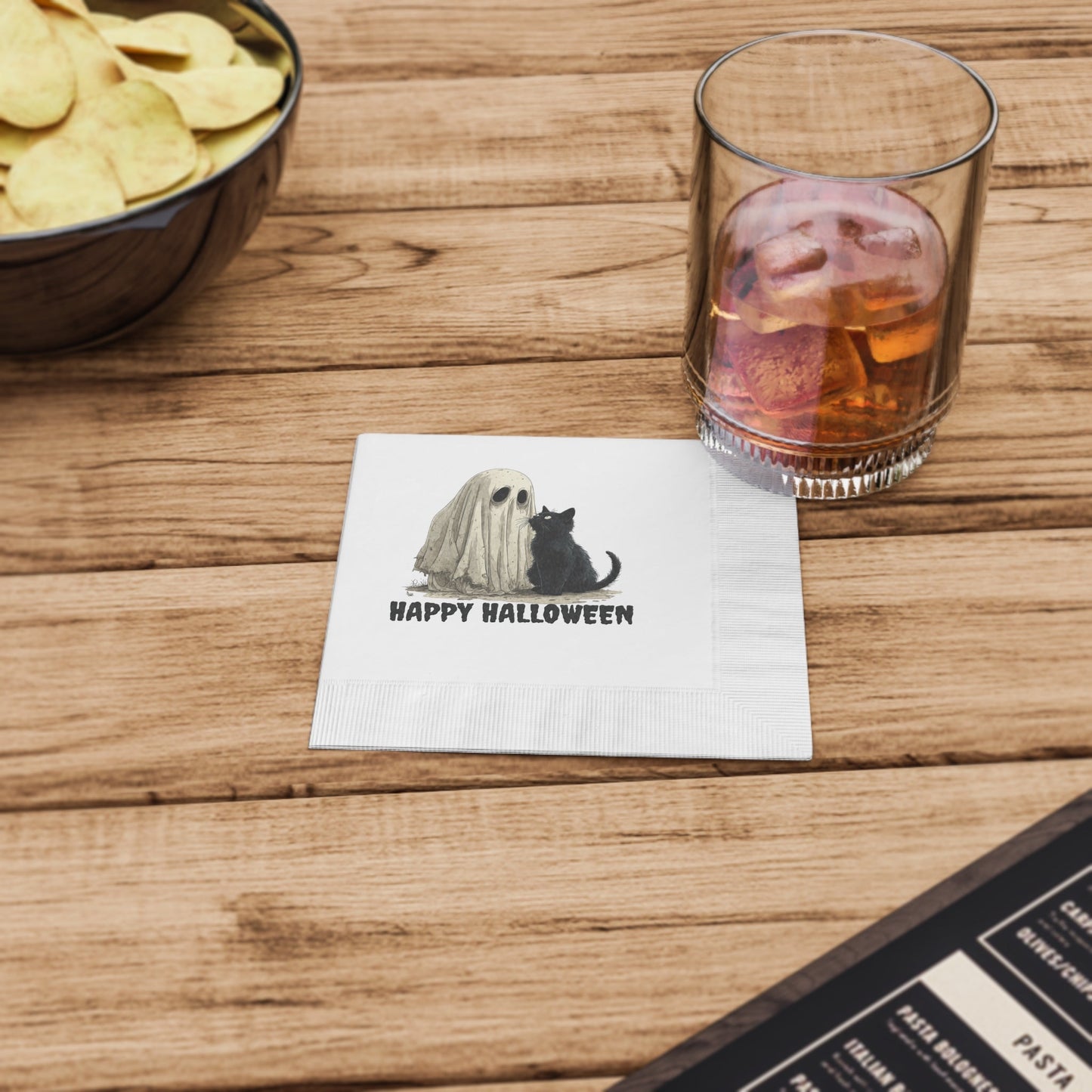 Spooky Halloween-Themed Party Napkins