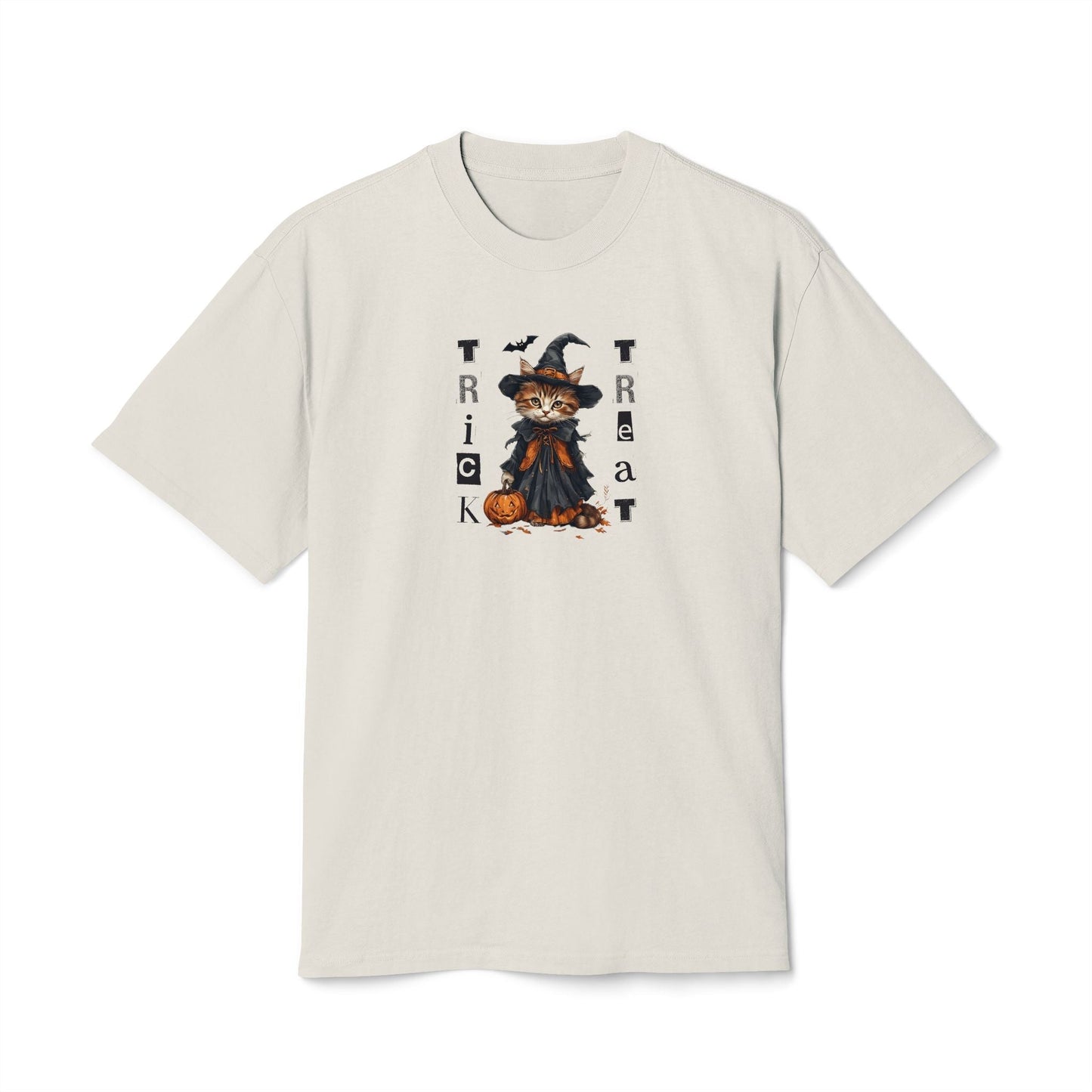 Halloween Witchy Kitty Unisex Faded Tee