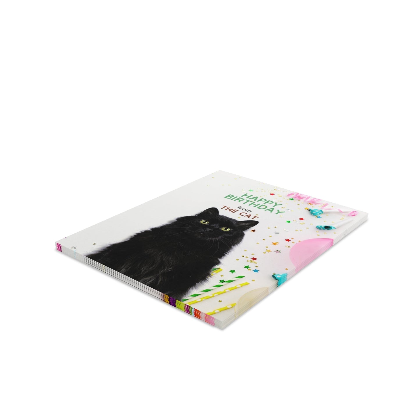 Happy Birthday from the Cat Greeting Cards, blank inside