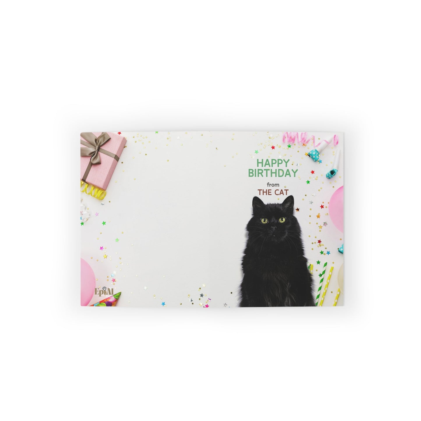 Happy Birthday from the Cat Greeting Cards, blank inside