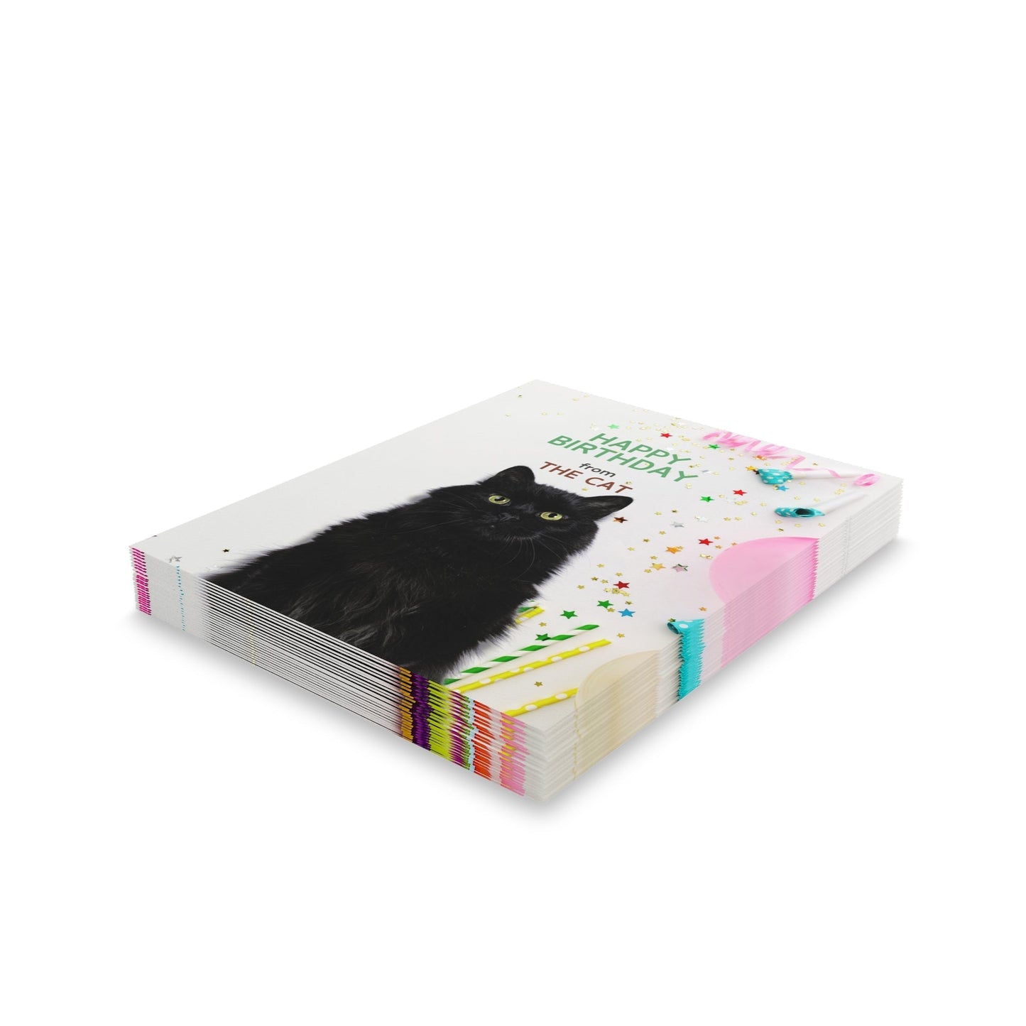Happy Birthday from the Cat Greeting Cards, blank inside