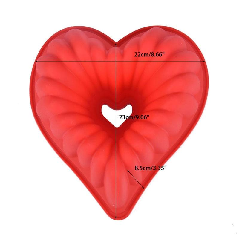 Heart Love Jelly Silicone Cake Mould Mold Baking 3D Decorating Tools Heart Love Cake Mold Trays Silicone Baking Pan  Mold Baking Cake Pan For Bread Muffin Cake Baking Tools For Kitchen