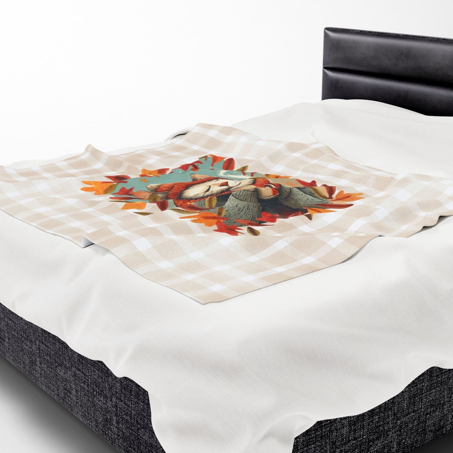 Hot Chocolate Cat Velveteen Blanket for Cozy Comfort