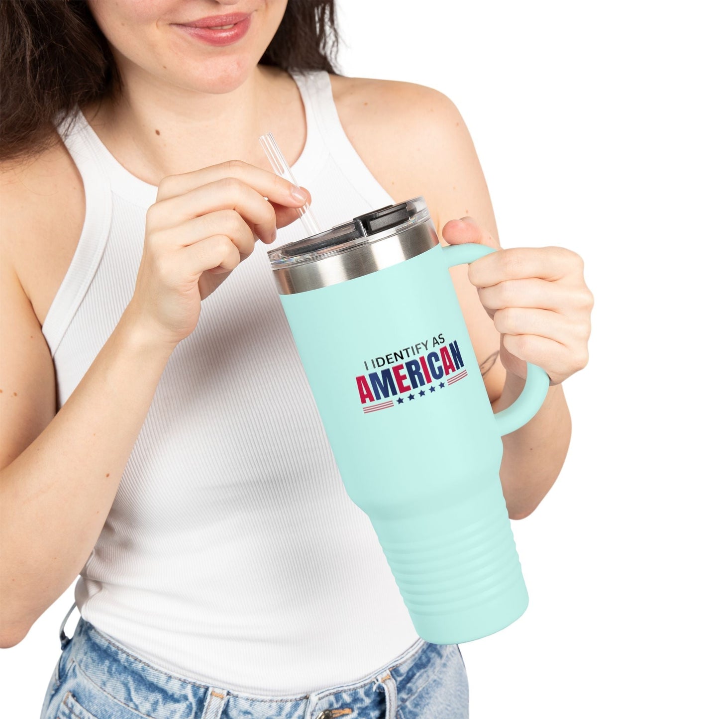 I Identify as American 40oz Insulated Travel Mug