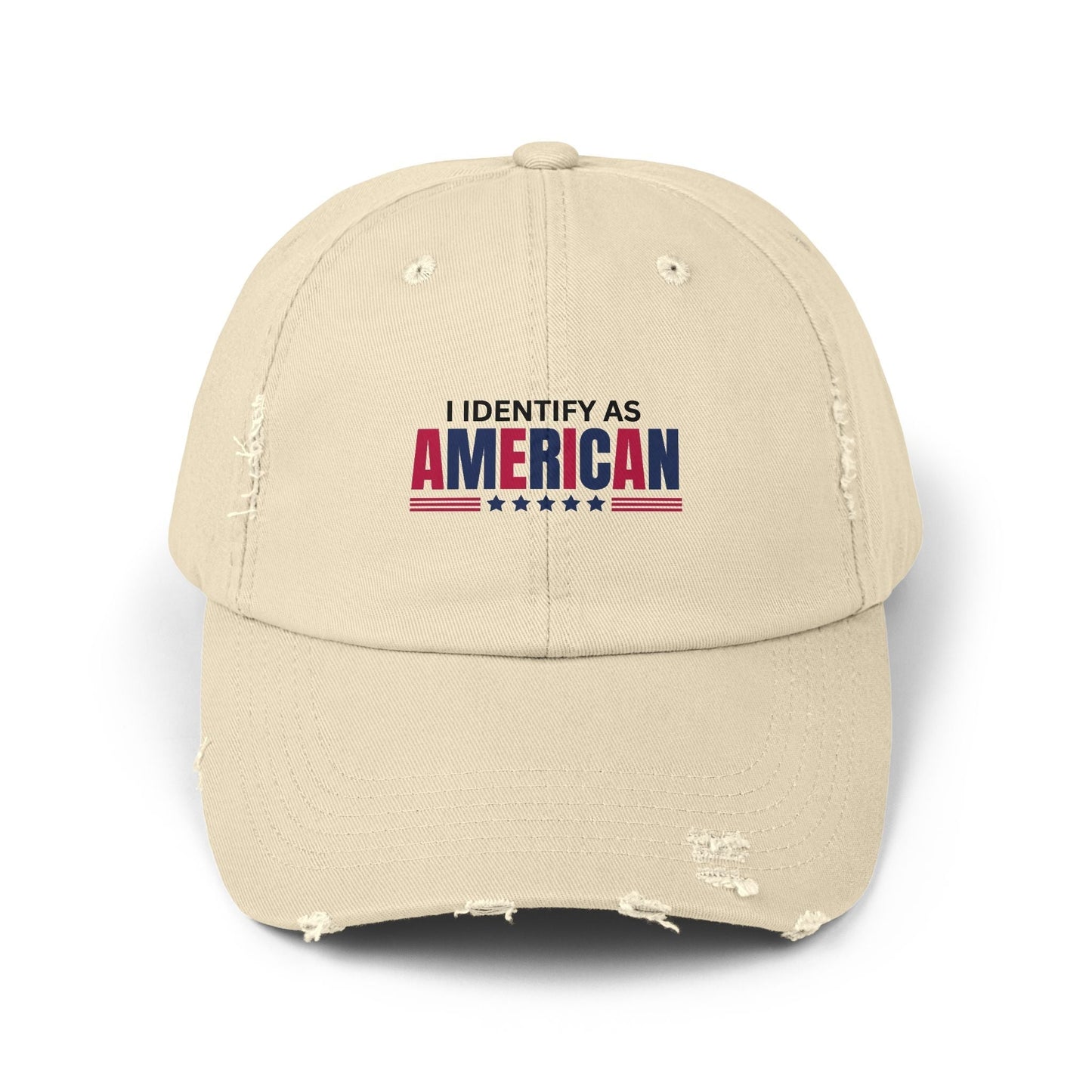 I Identify as American Unisex Distressed Cap