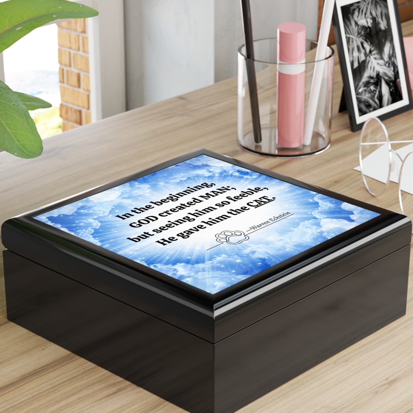 In the Beginning — Cat Lover Keepsake Box