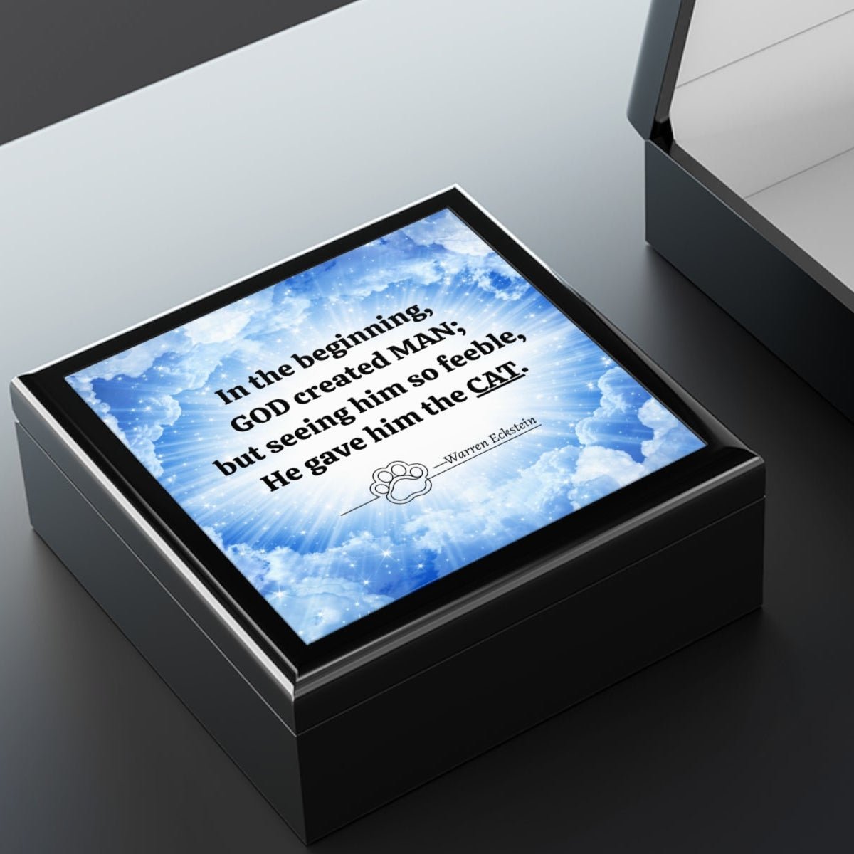 In the Beginning — Cat Lover Keepsake Box