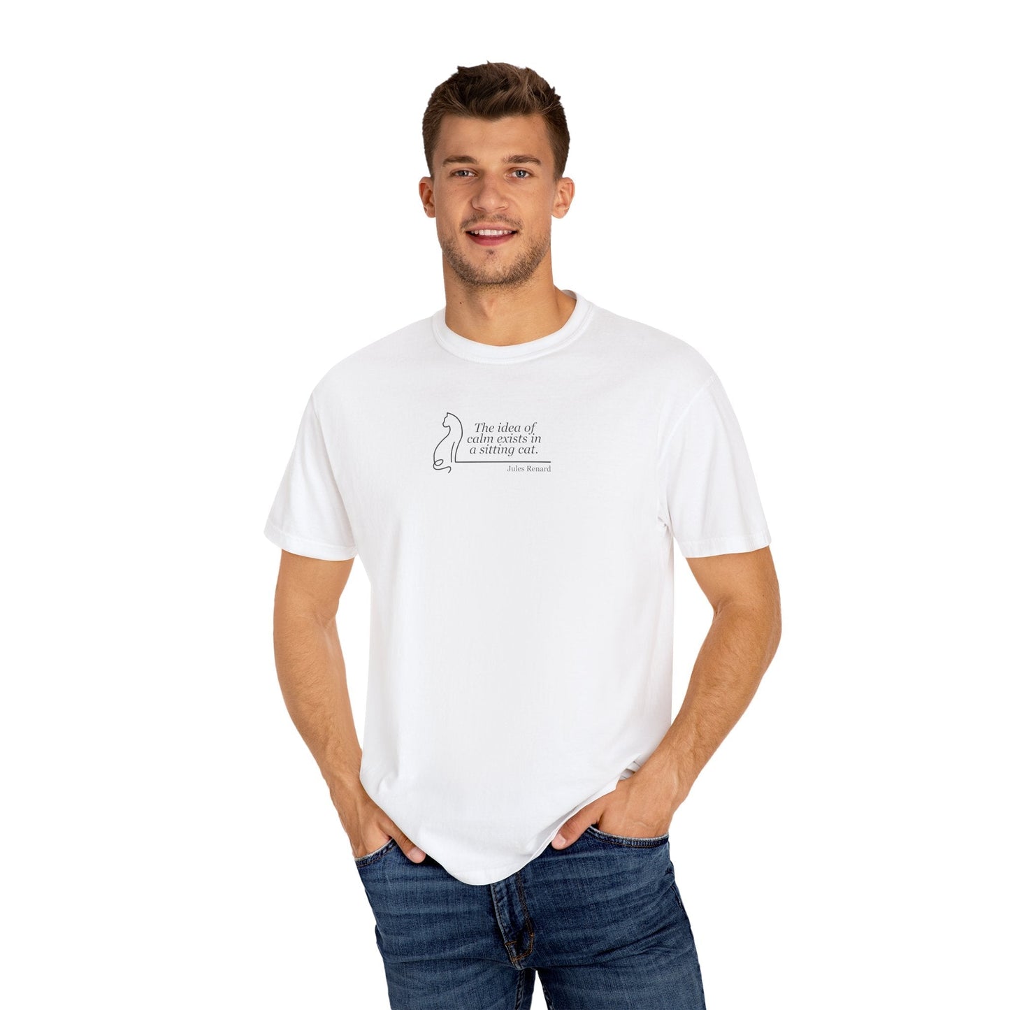 Inspirational Unisex Garment-Dyed T-shirt - 'The Idea of Comfort' Design