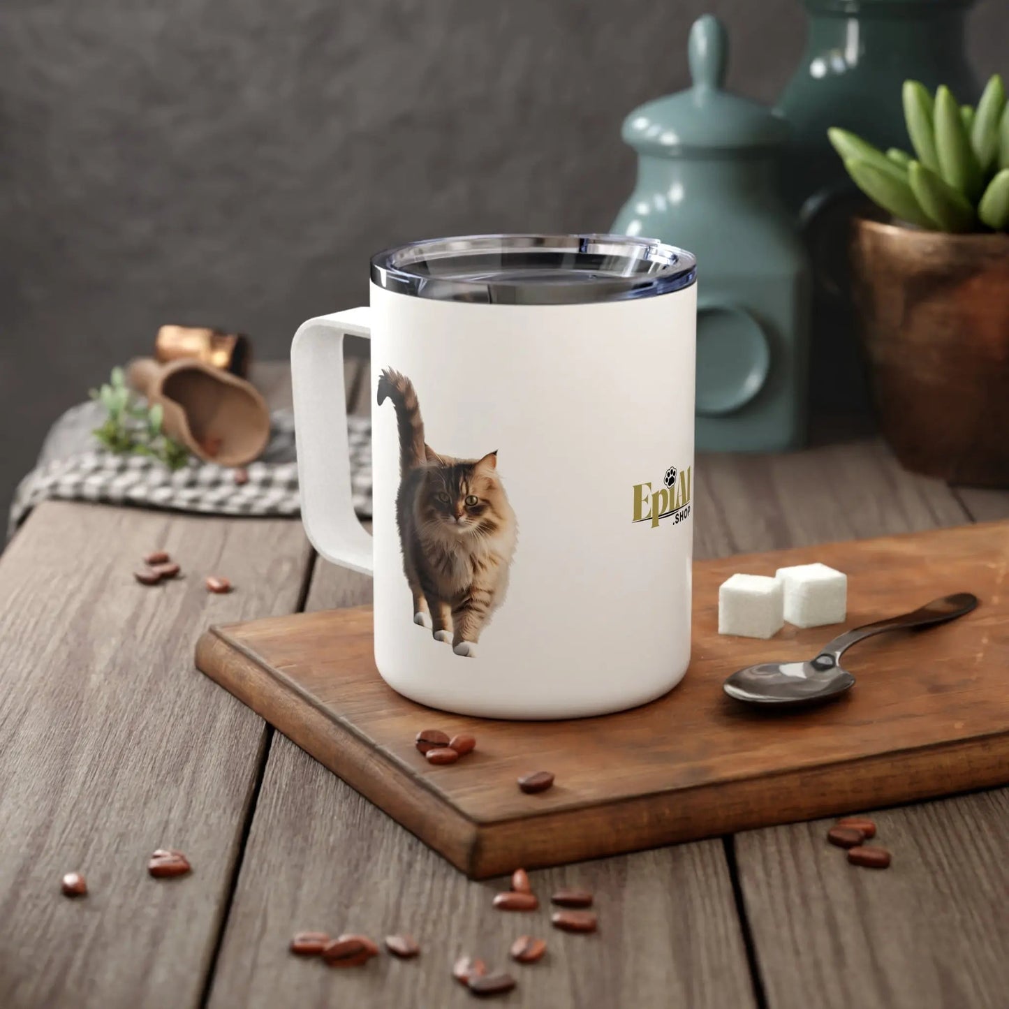 Insulated Cat Lover Coffee Mug - 10oz