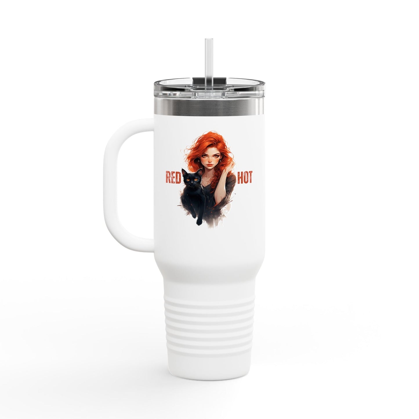 Red Hot Vibes Insulated Travel Mug - 40oz Coffee Travel Tumbler