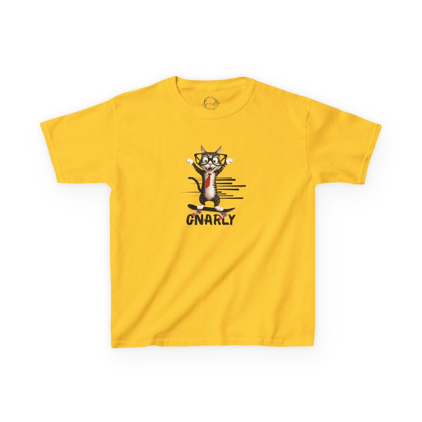 Kids Gnarly Cat Tee - Fun and Playful Cotton T-Shirt for Children