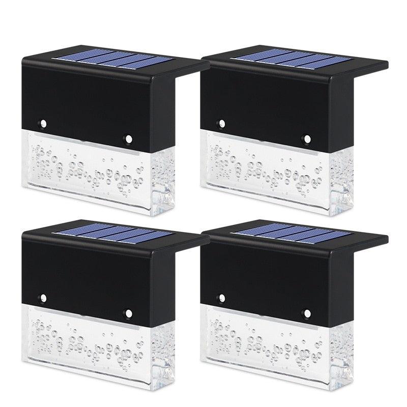 LED Solar Fence Light Outdoor Courtyard Home Garden Decoration Light RGB Waterproof Plywood Lights Decorative Table Lamp Cute Study Lamps for Bedroom Décor