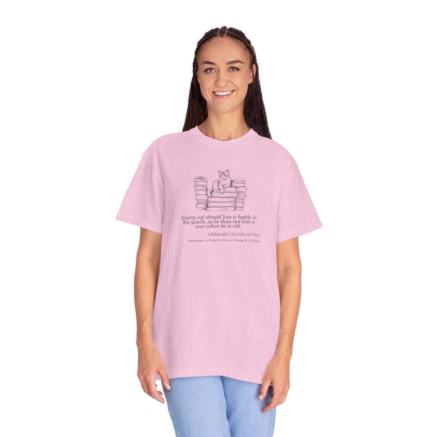 Literary Cat Unisex T-Shirt - A Feast for Crows