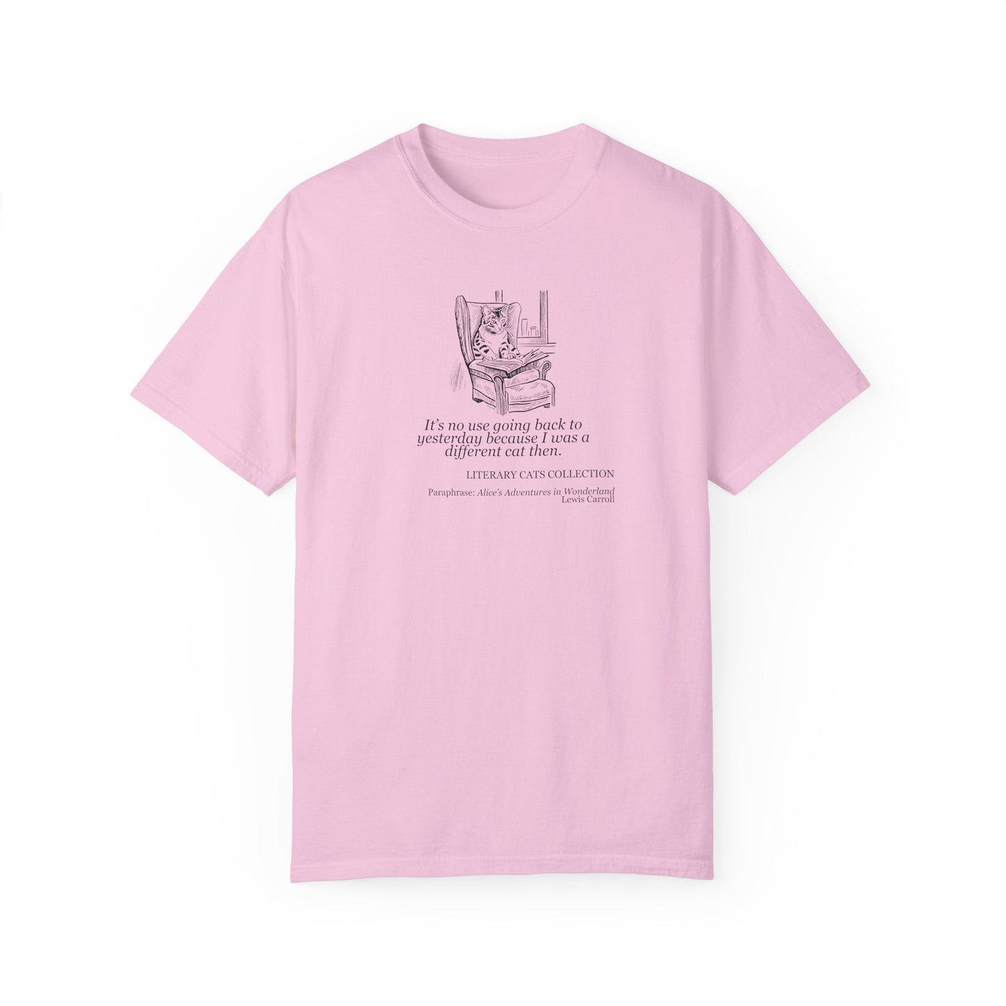 Literary Cat Unisex T-Shirt - Alice in Wonderland