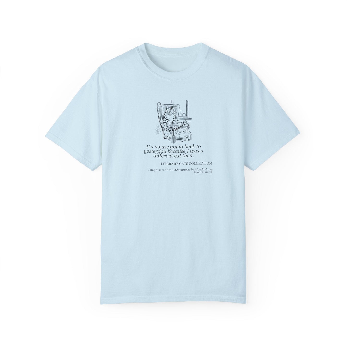 Literary Cat Unisex T-Shirt - Alice in Wonderland