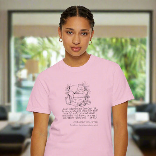Literary Cat Unisex T-Shirt - East of Eden