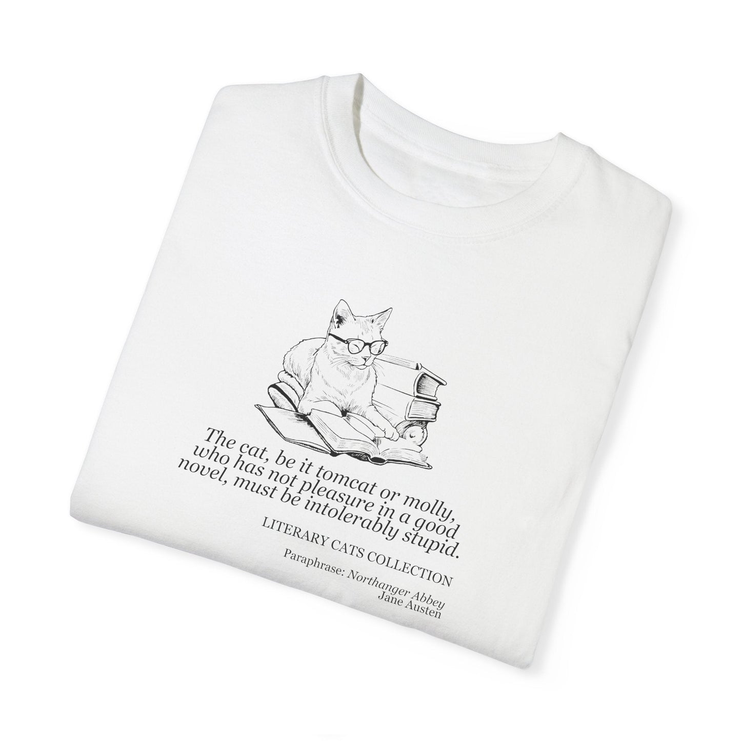 Literary Cat Unisex T-Shirt - Northanger Abbey