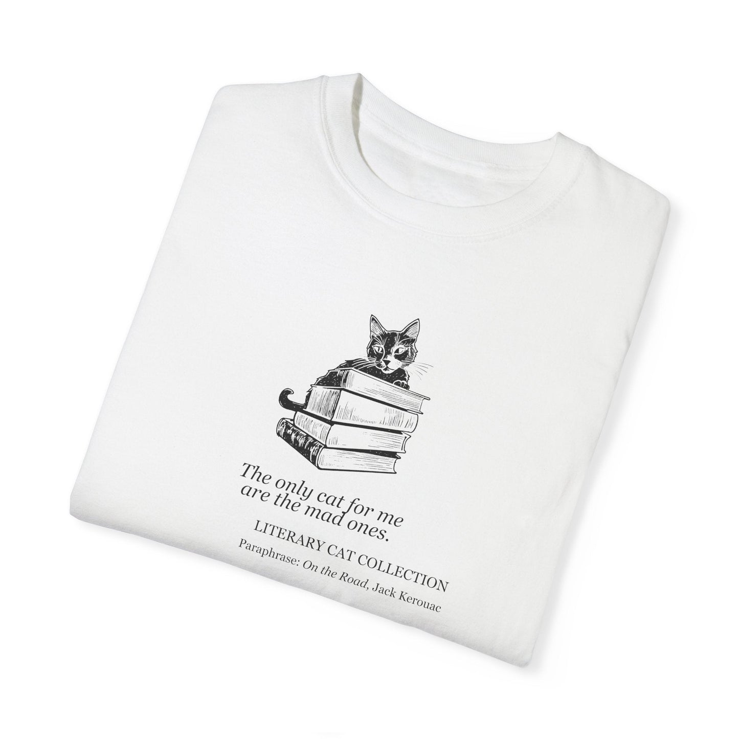Literary Cat Unisex T-Shirt - On the Road