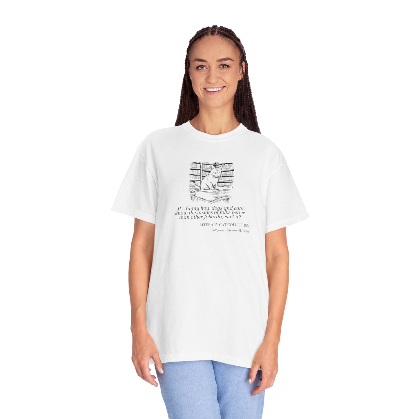 Literary Cat Unisex T-Shirt - Pollyanna