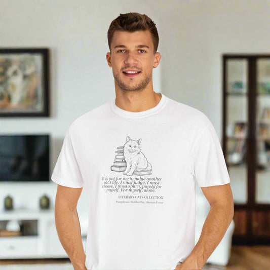 Literary Cat Unisex T-Shirt - Siddhartha