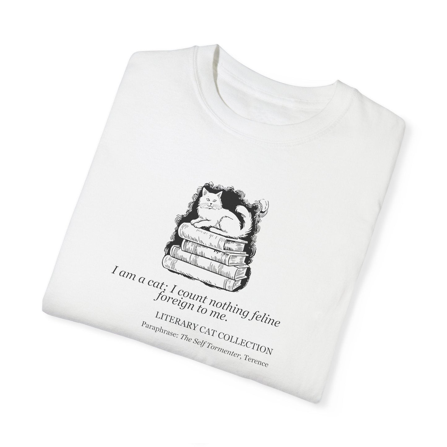 Literary Cat Unisex T-Shirt - The Self Tormenter