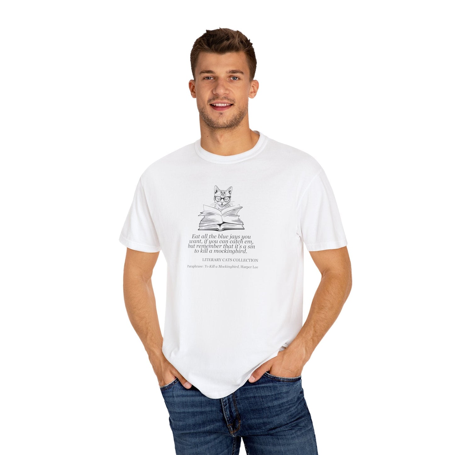 Literary Cat Unisex T-Shirt - To Kill a Mockingbird