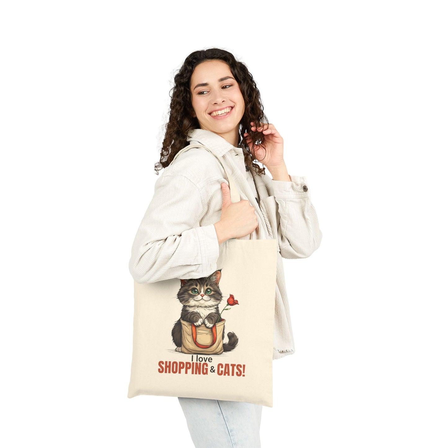 Love Shopping & Cats Tote Bag