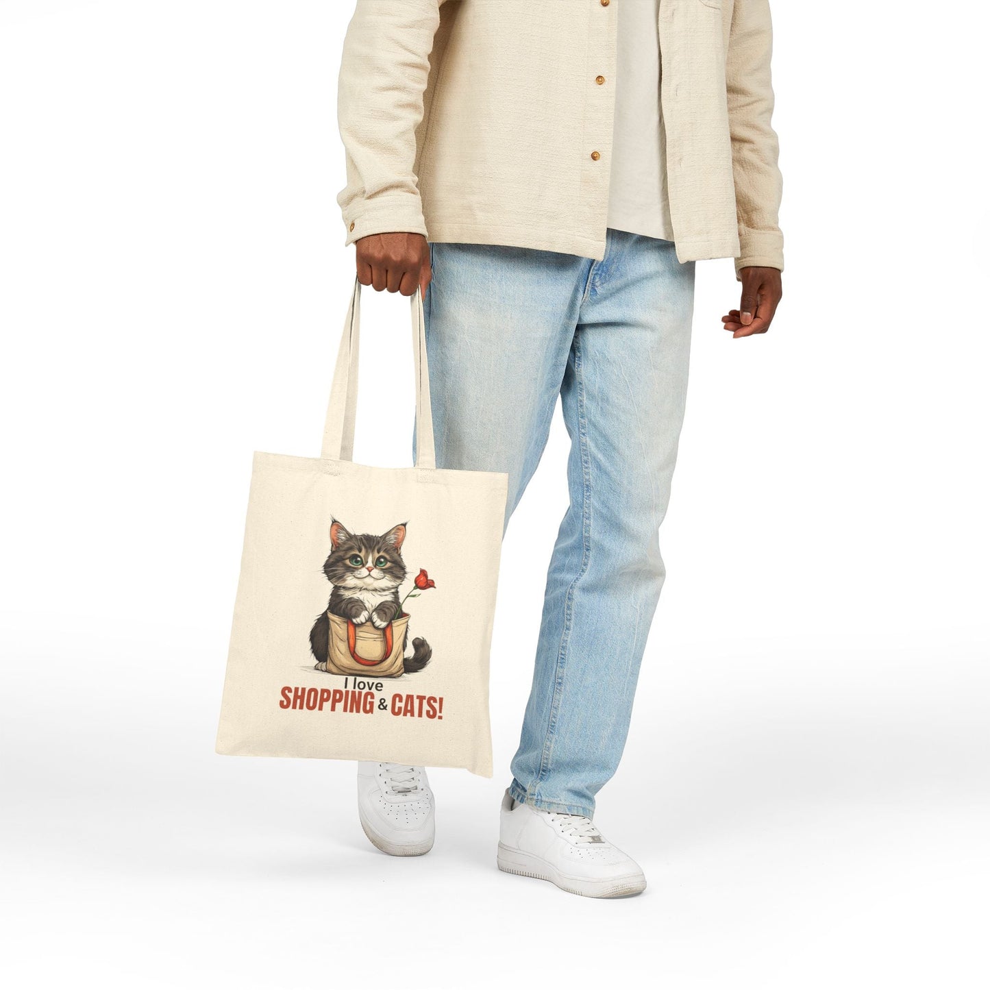 Love Shopping & Cats Tote Bag