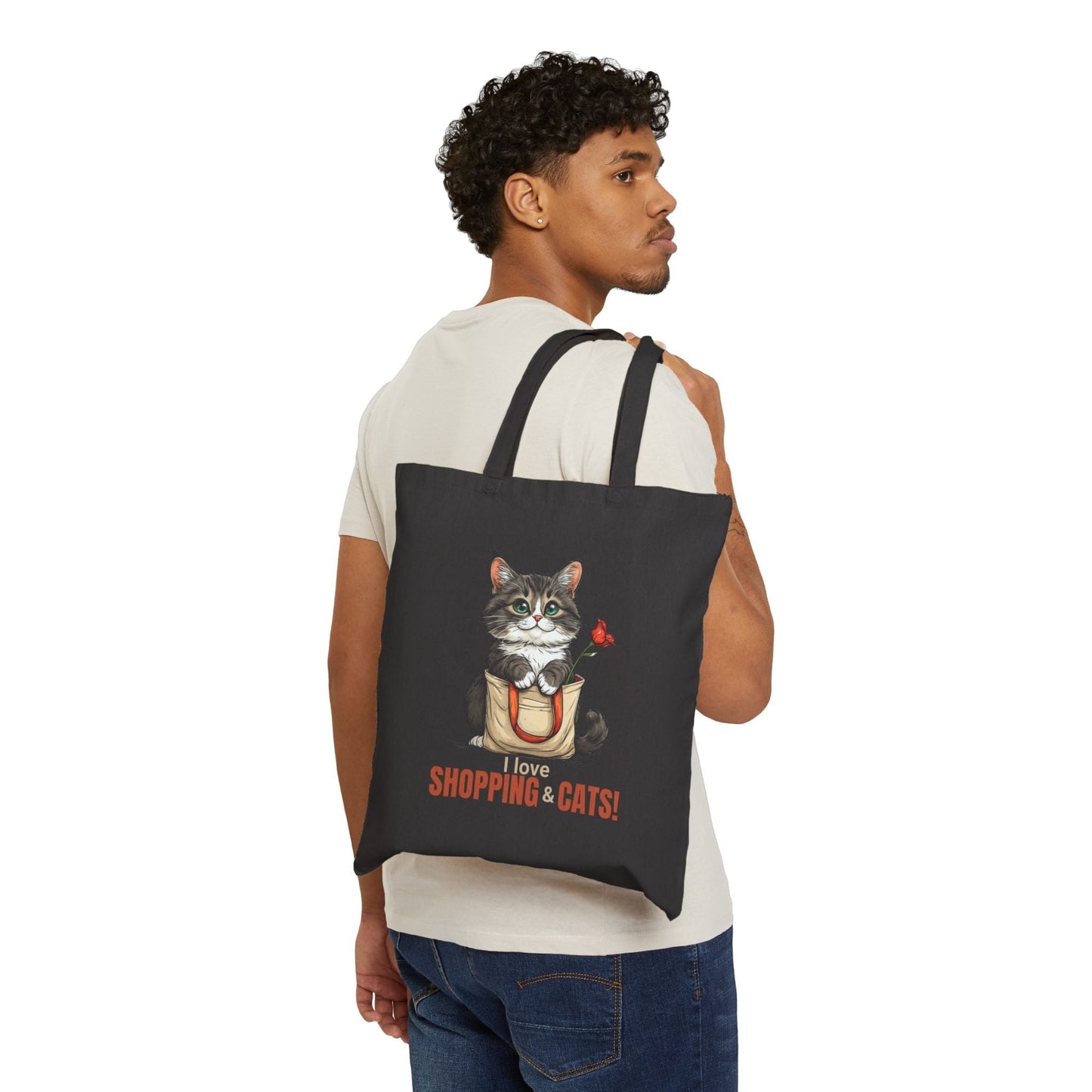Love Shopping & Cats Tote Bag