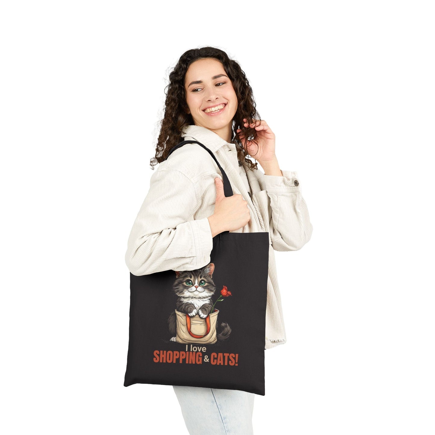 Love Shopping & Cats Tote Bag