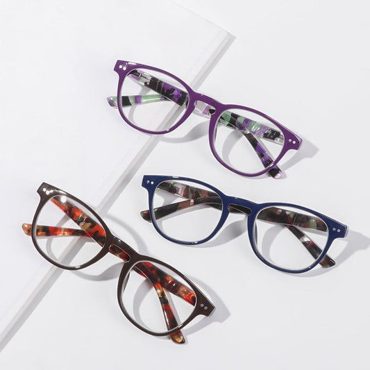 Luxurious Women Cat Eye Reading Glasses Vintage Presbyopia Eyeglasses Fashion Flower Print Reading Glasses Blocking Readers Vintage Cat Eye Eyeglasses Anti Glare Filter UV Diopter +1.5 +.2.0+2.5+3.0 +3.5 +4.0