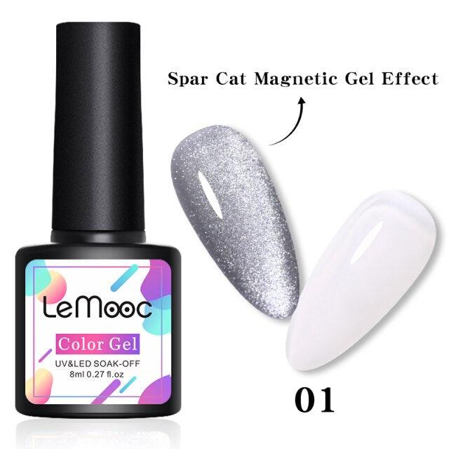Luxury 5D Cat Magnetic Gel Nail Polish Black Chameleon UV Nail Gel Professional Manicure For Womens