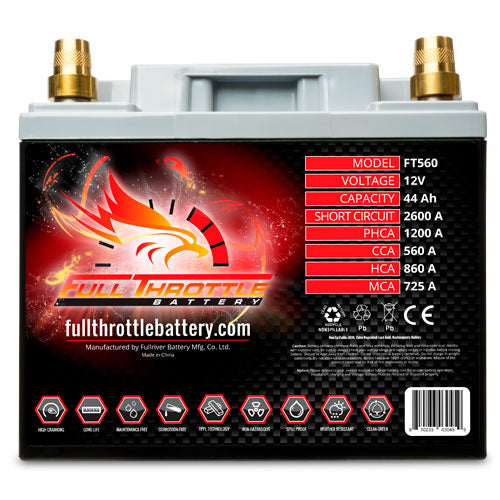 Full Throttle FT560 AGM Battery With Terminals