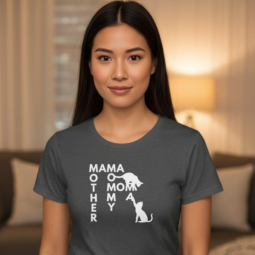 Mama Mom Mother Cat Tee | Cat Mom Graphic Shirt
