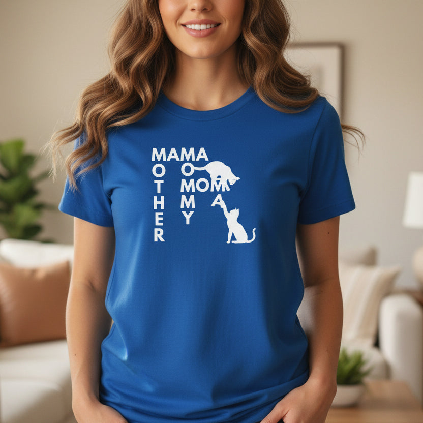 Mama Mom Mother Cat Tee | Cat Mom Graphic Shirt