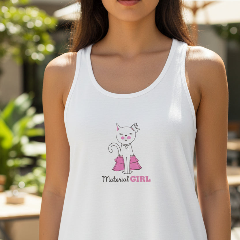 Kaylee's Material Girl, But With Standards — Flowy Racerback Tank