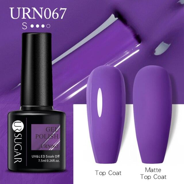 Matte Pink Blue Gel Nail Polish Semi Permanent LED Nail Art Design Elegant Warm Colors For Womens