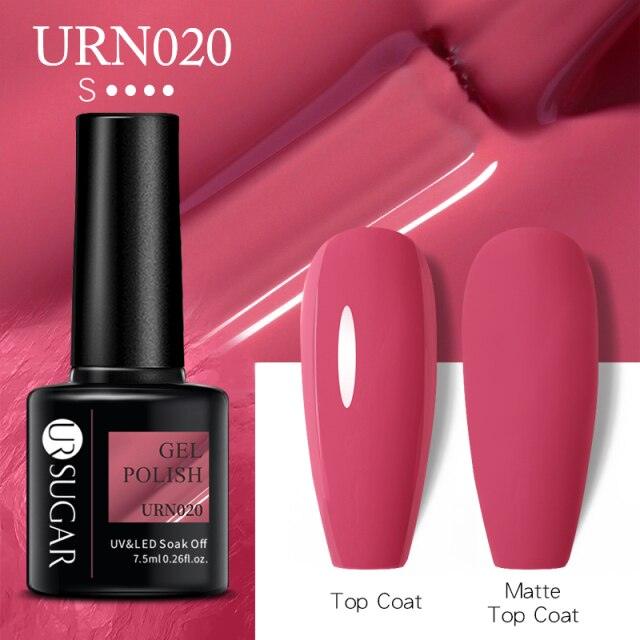 Matte Pink Blue Gel Nail Polish Semi Permanent LED Nail Art Design Elegant Warm Colors For Womens