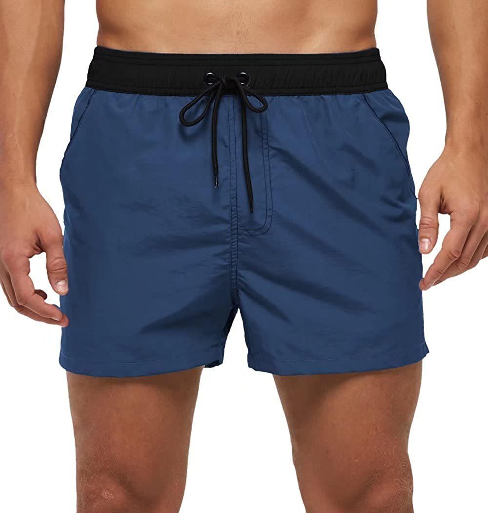 Men Swimwear Shorts Male Swimming Trunks Swimsuits Man Surf Beach Swim Sports Pants Board Mesh New Summer Men's Clothing  Beach Swimming Casual with Adjustable Elastic Cord