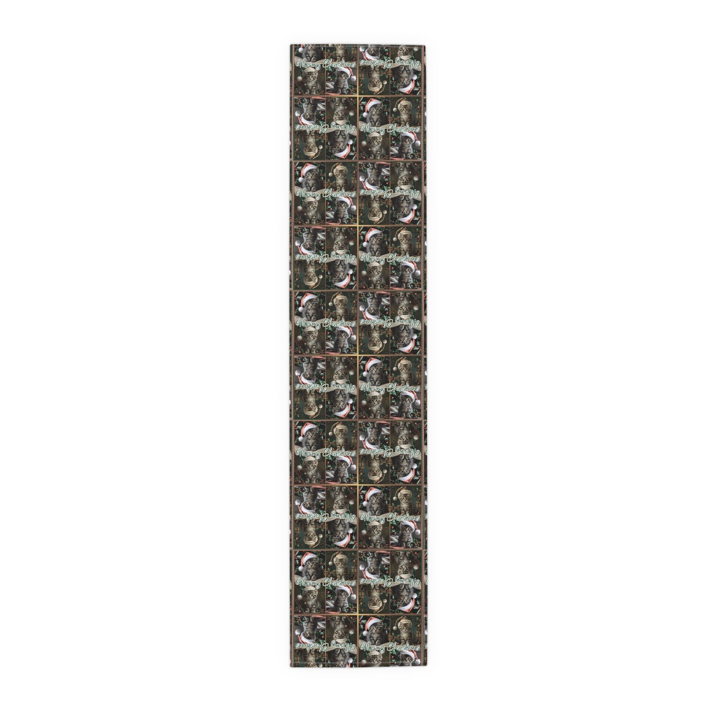 Meowy Christmas Festive Table Runner