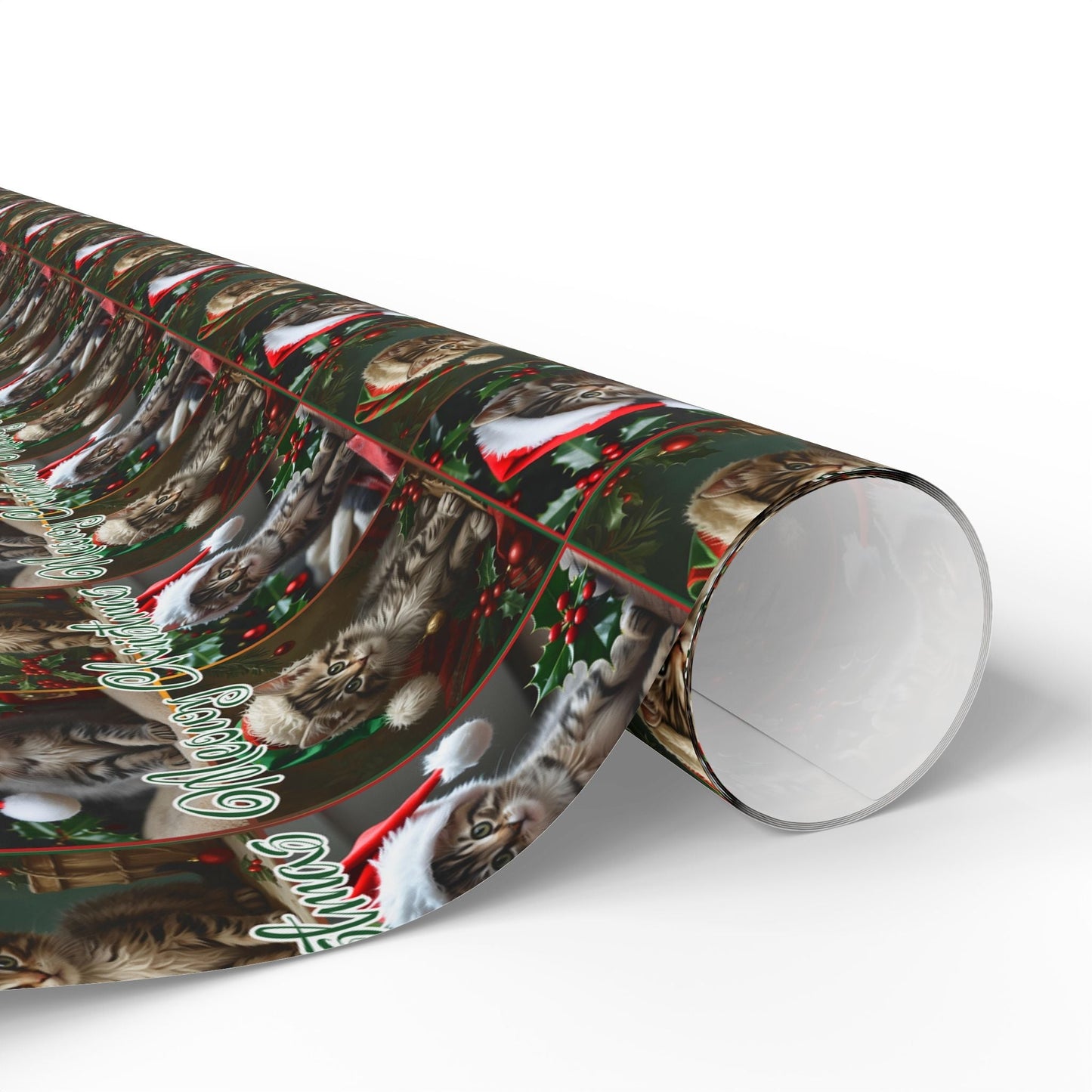 Meowy Christmas Kitten Themed Gift Wrap
