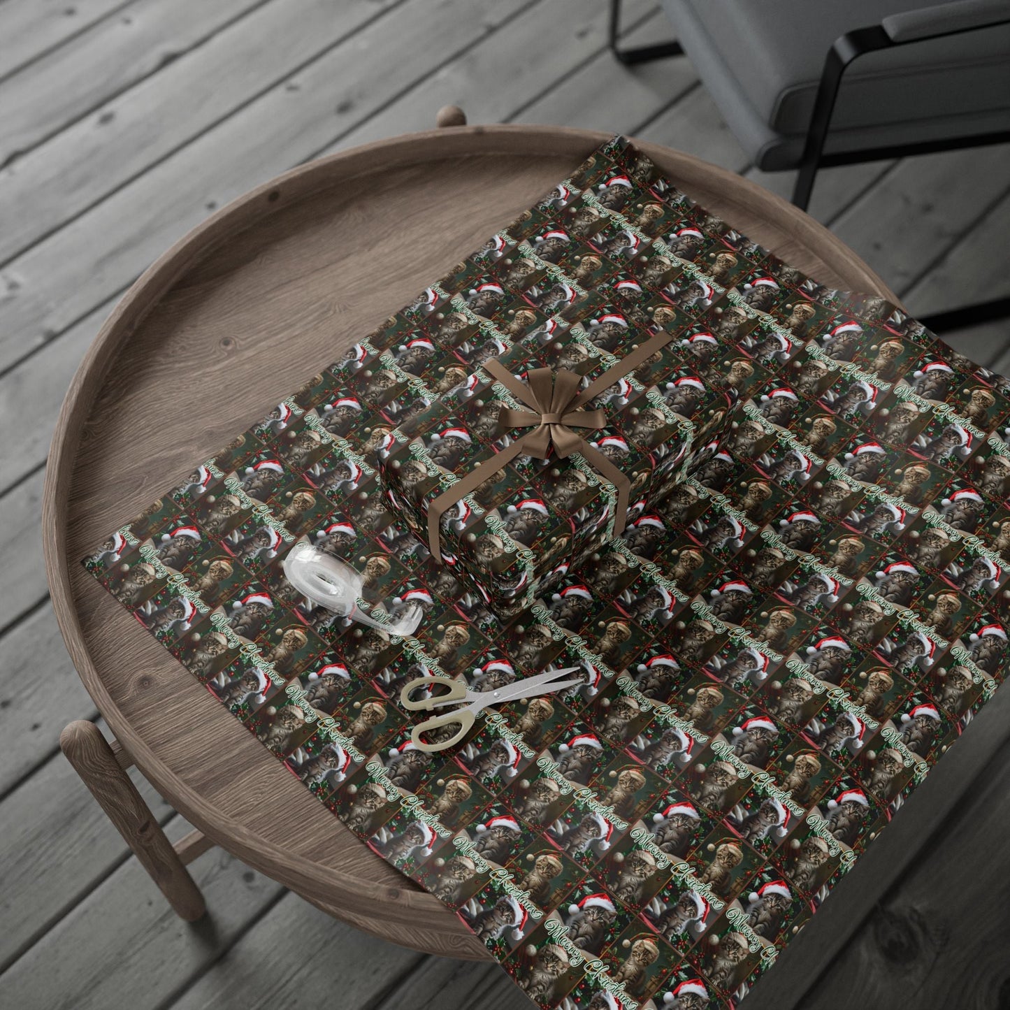 Meowy Christmas Kitten Themed Gift Wrap