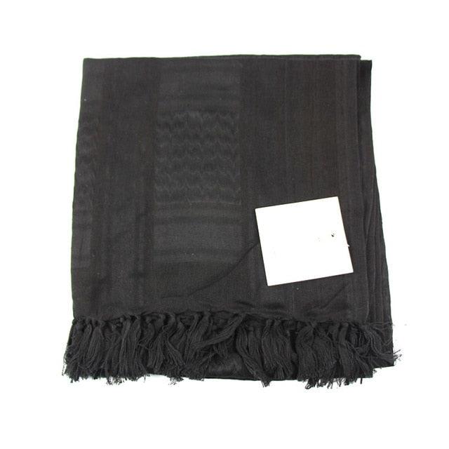 Military Arab Keffiyeh Shemagh Scarf Cotton Winter Shawl Neck Warmer Cover Head Wrap Windproof Tactical Camping Scarf Men Women Shemagh Keffiyeh Men Arab Kufiyah Keffiyeh Arabic Muslim Head Wrap Men Scarf Shawl