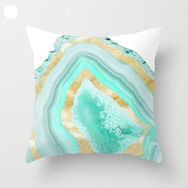 Mint Green Cushion Cover Pillowslip Home Supplies Decorative Fresh Mint Green Gray Watercolour Stripes Generic Solid Decorative Bedroom Pillow Cases Covers Pillow Case Simple Living Room